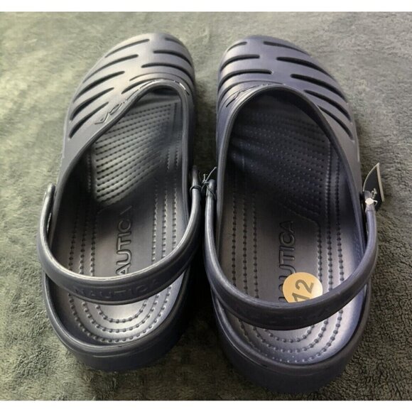 Nautica River Edge Blue Navy Rubber Clogs Loafers Men's Size 12 KM3391 - Picture 6 of 14